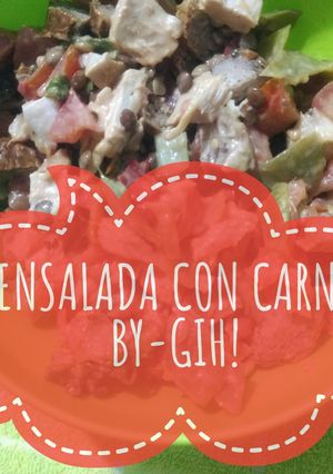Una foto de Ensalada con carne {Especial Fiestas}