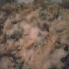 A picture of Chicken & veggiesAlfredo casserole.