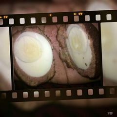 A picture of Scottish eggs.