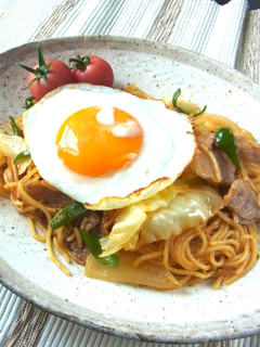 A picture of Lunch at Home! Mie Goreng.