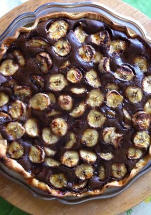 Une photo de Tarte aux bananes et crème de café