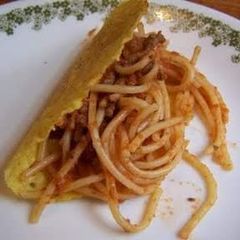 A picture of Easy spaghetti tacos!!!!!!.