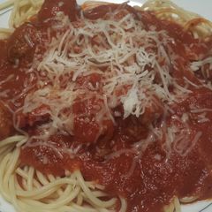 A picture of Meaty Meatball Spaghetti.