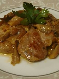 Una foto de Solomillo de cerdo con setas