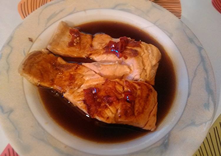 Steps to Prepare Homemade Soy sauce salmon