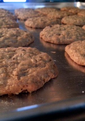 A picture of Oatmeal Chocolate Chip Lactation Cookies.