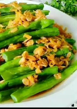 Foto resep Buncis siram saus udang rebon