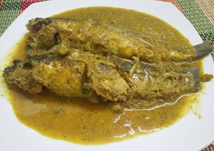 River fish with mustard seeds