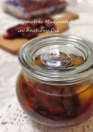 A picture of All-purpose Dried Tomatoes Marinated in Anchovy Oil.