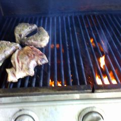 A picture of BBQ Lamb chops.