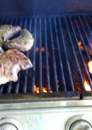 A picture of BBQ Lamb chops.