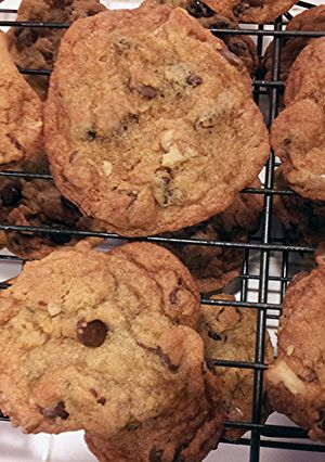 A picture of Teri's Chocolate Chip Cookies no eggs.