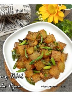 Foto resep Oseng Kikil Cabe Hijau