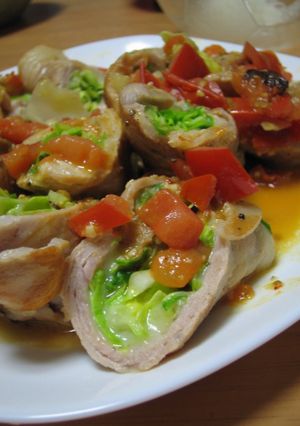 A picture of Spring Cabbage and Juicy Pork Thigh Rolls.