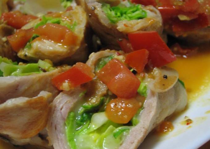 Simple Way to Prepare Favorite Spring Cabbage and Juicy Pork Thigh Rolls