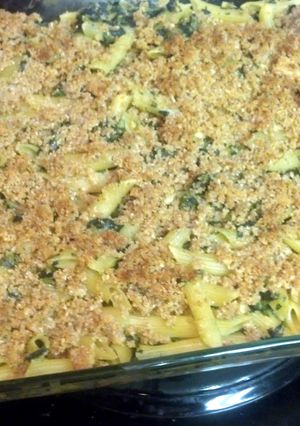 A picture of Spinach Mac & Cheese AuGratin.