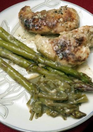 A picture of Griff's perfect lemon chicken.