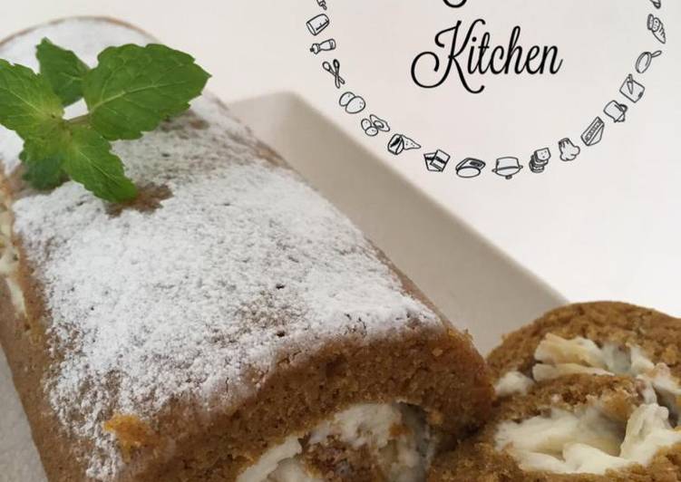 Cara Gampang Membuat Pumpkin Roll Cake Anti Gagal