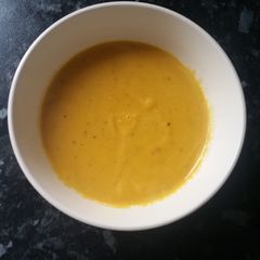 A picture of Spiced Carrot & Lentil Soup.