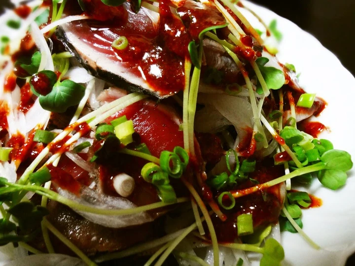 Easy Steps to Make|Recipe} Seared Bonito and Green Onion Salad with Korean All-Purpose Seasoning Anti-Fail