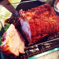 Roasted Ham with Honey Glaze A picture of Roasted Ham with Honey Glaze.