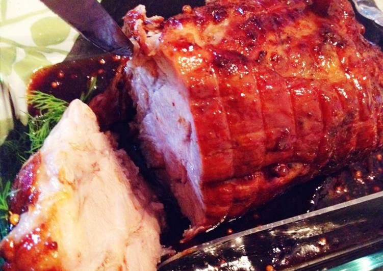 Steps to Prepare Ultimate Roasted Ham with Honey Glaze