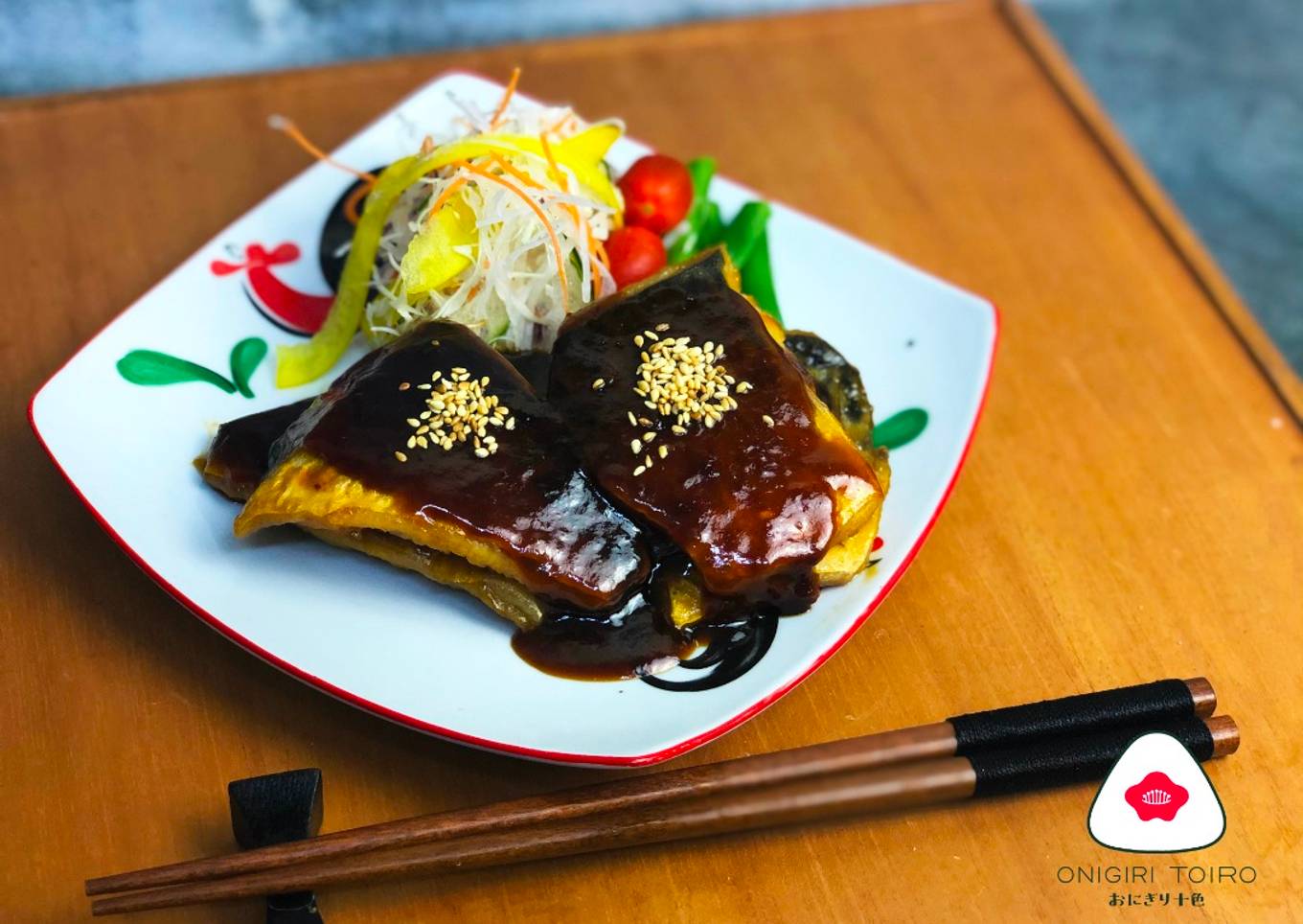 Steak Mackerel Saus Tomat Teriyaki 鯖ステーキ照り焼きトマトソース