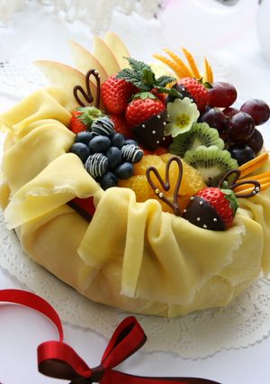 A picture of Elegant Mille Crepe for Valentine's Day!.