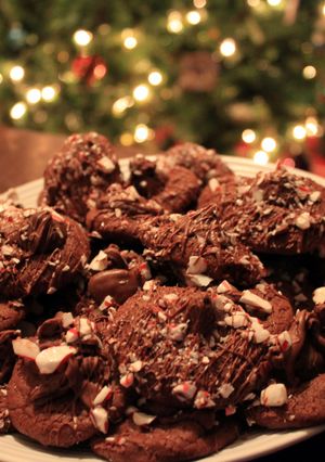 A picture of Double Chocolate Peppermint Cookies.