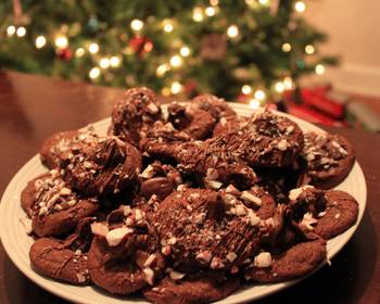 Popular Cuisine Double Chocolate Peppermint Cookies Practical Delicious