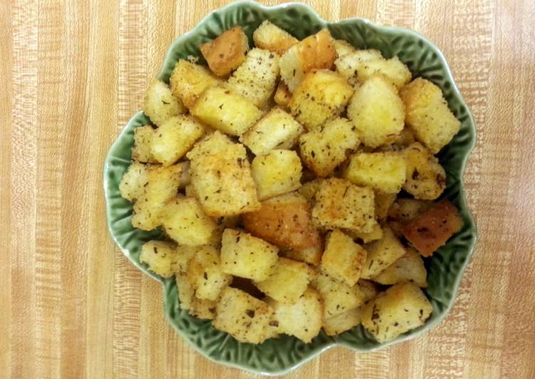 Step-by-Step Guide to Prepare Homemade Homemade  Herbed Croutons