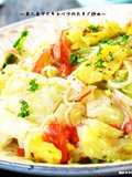 Crab Stick, Cabbage and Egg Stir-Fry
