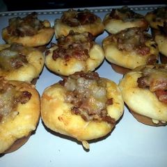 A picture of Ray's' Bacon Cheeseburger Bombers.