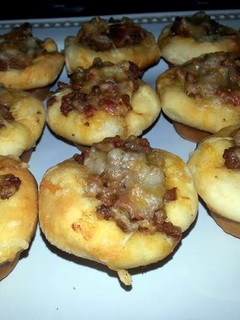 A picture of Ray's' Bacon Cheeseburger Bombers.