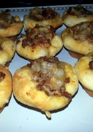 A picture of Ray's' Bacon Cheeseburger Bombers.