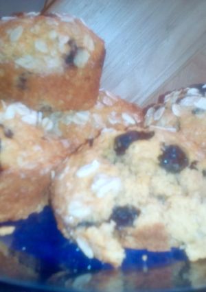 A picture of Blueberry Orange Oatmeal Muffins.