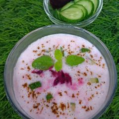 A picture of Beetroot Raita.