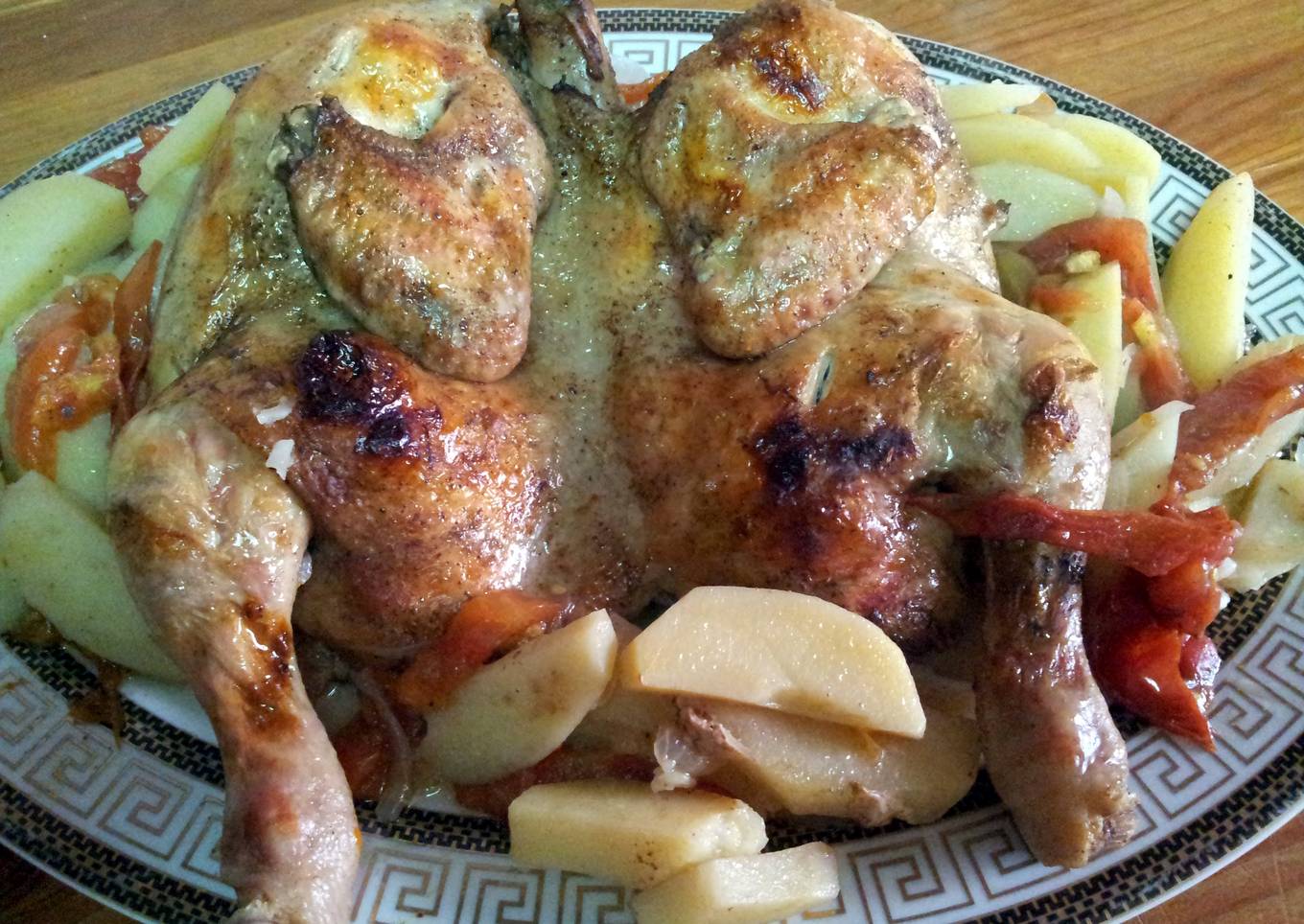 baked chicken with potatoes