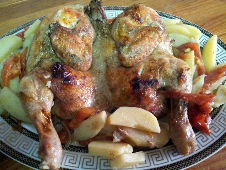 Recipe baked chicken with potatoes the Delicious You can take Joss in your mouth