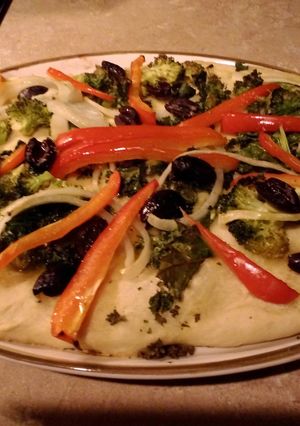 A picture of Loaded veg focaccia.