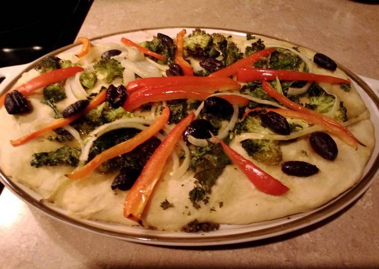 Steps to Prepare Any-night-of-the-week Loaded veg focaccia