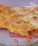 Tortilla con queso y anacardos