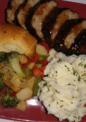 A picture of Mini sweet chili meat loaf.