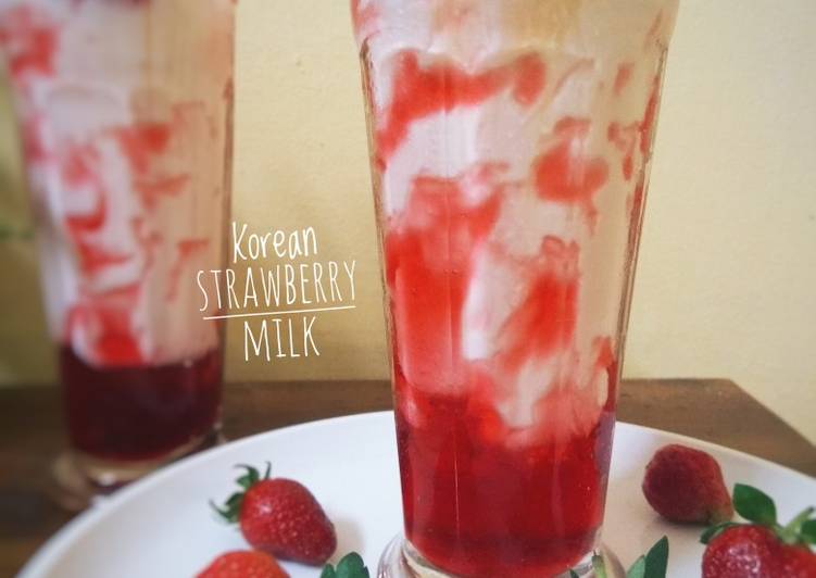 Resep Korean Strawberry Milk yang Enak