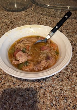 A picture of MoMo Dean's Louisiana Gumbo.