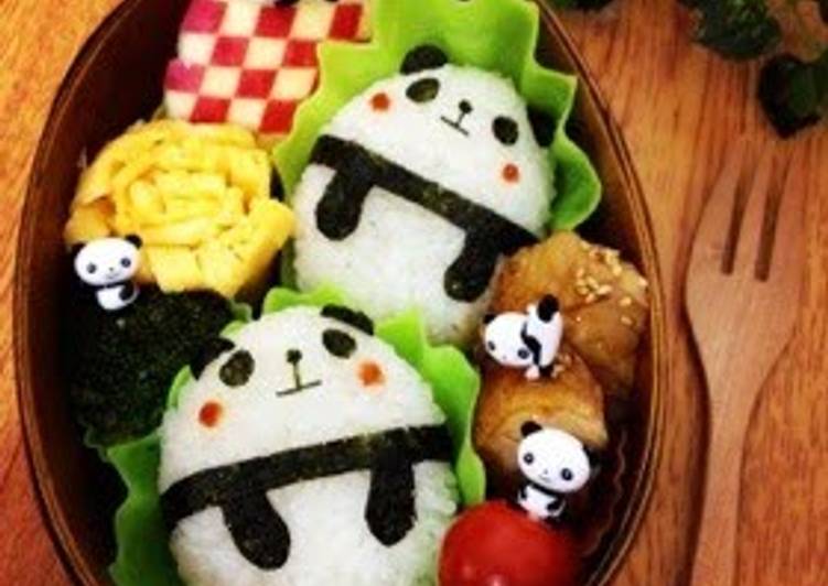 Recipe of Award-winning Roly Poly &amp; Simple Panda Character Bento