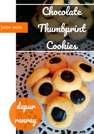 Foto resep Chocolate Thumbprint Cookies / kuker coklat