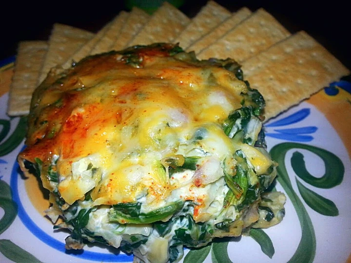 Recipe Mexican Spiced Creamy Artichoke &amp;amp; Spinach Dip which So Delicious