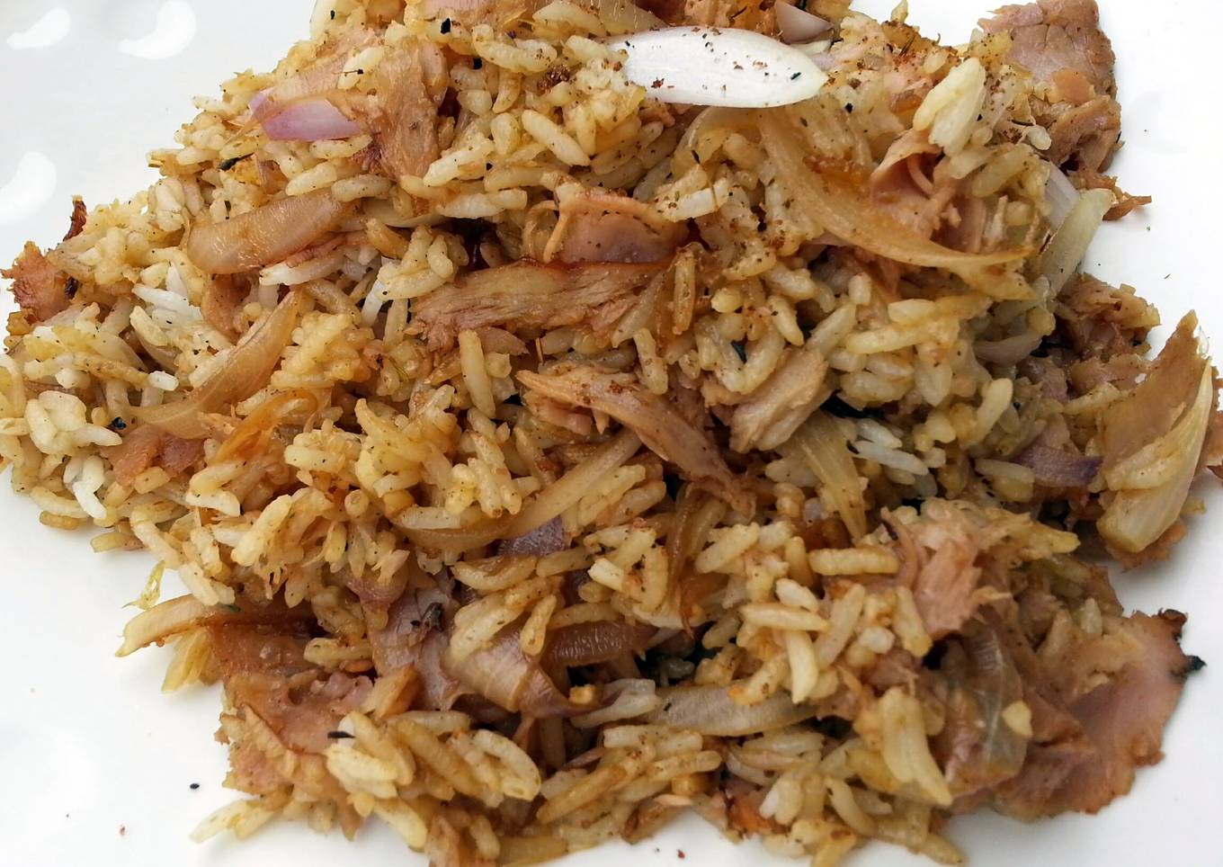 Ham And Onion Fried Rice