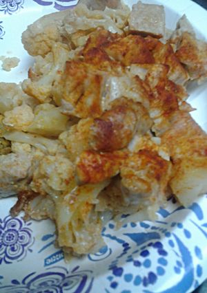 A picture of Cauliflower and Pork Bake.